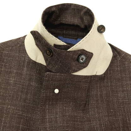 【中古】ルイジ ビアンキ マントヴァ Luigi Bianchi Mantova ウールシルクリネン 2B テーラードジャケット アッシュブラウン【サイズ48】【 状態ランクA 】【 メンズ 】
