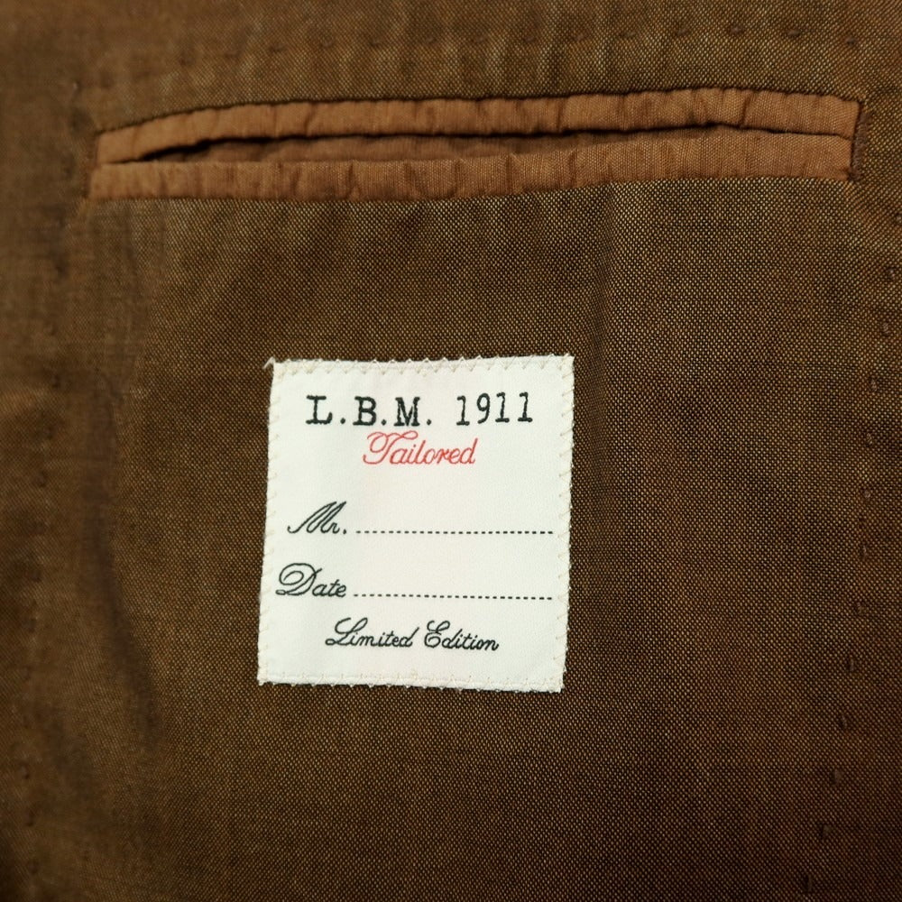 【中古】エルビーエム1911 L.B.M.1911 ガーメントダイ ウール 2B カジュアルジャケット オーカーブラウン【サイズ48】【 状態ランクA 】【 メンズ 】