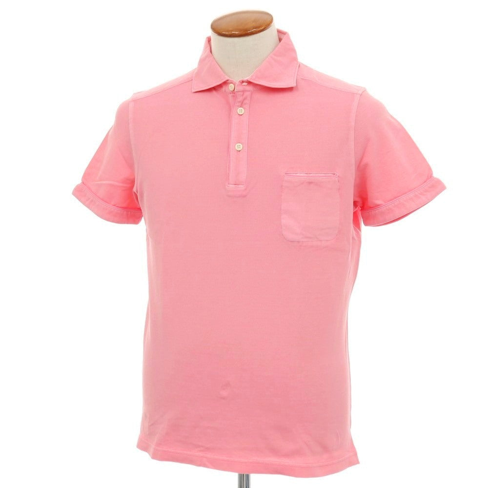 【中古】ボッジ BOGGI コットン 鹿の子 半袖ポロシャツ ピンク【サイズM】【 状態ランクB 】【 メンズ 】