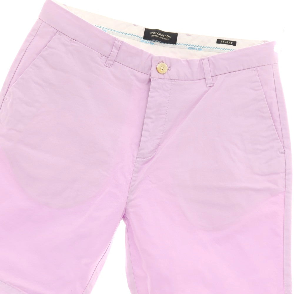 【中古】スコッチアンドソーダ SCOTCH &amp; SODA STUART ストレッチ コットン ショートパンツ ライトピンクパープル【サイズ31】【 状態ランクB 】【 メンズ 】