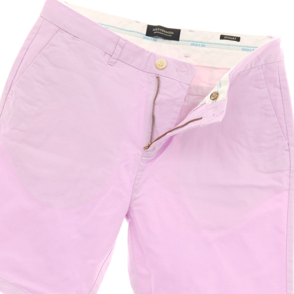 【中古】スコッチアンドソーダ SCOTCH &amp; SODA STUART ストレッチ コットン ショートパンツ ライトピンクパープル【サイズ31】【 状態ランクB 】【 メンズ 】[CPD]
