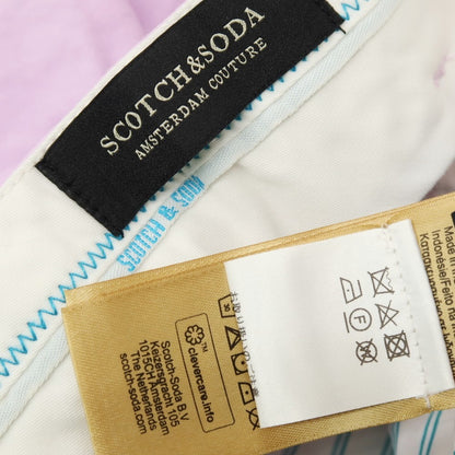 【中古】スコッチアンドソーダ SCOTCH &amp; SODA STUART ストレッチ コットン ショートパンツ ライトピンクパープル【サイズ31】【 状態ランクB 】【 メンズ 】
