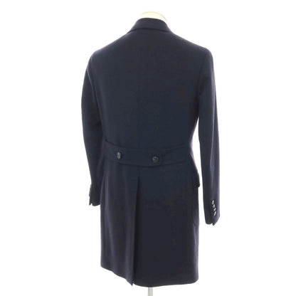 【中古】バルバ BARBA CMANA カシミヤ チェスターフィールドコート ネイビー【 44 】【 状態ランクC 】【 メンズ 】