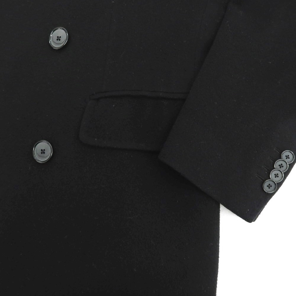 【中古】タリアトーレ TAGLIATORE ウールカシミヤ ダブルブレストコート ブラック【 44 】【 状態ランクC 】【 メンズ 】