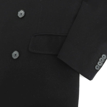 【中古】タリアトーレ TAGLIATORE ウールカシミヤ ダブルブレストコート ブラック【 44 】【 状態ランクC 】【 メンズ 】