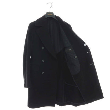 【中古】タリアトーレ TAGLIATORE ウールカシミヤ ダブルブレストコート ブラック【 44 】【 状態ランクC 】【 メンズ 】
