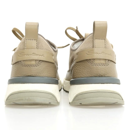 【中古】サントーニ Santoni レザー スニーカー グレージュ【サイズ5 1/2】【 状態ランクB 】【 メンズ 】