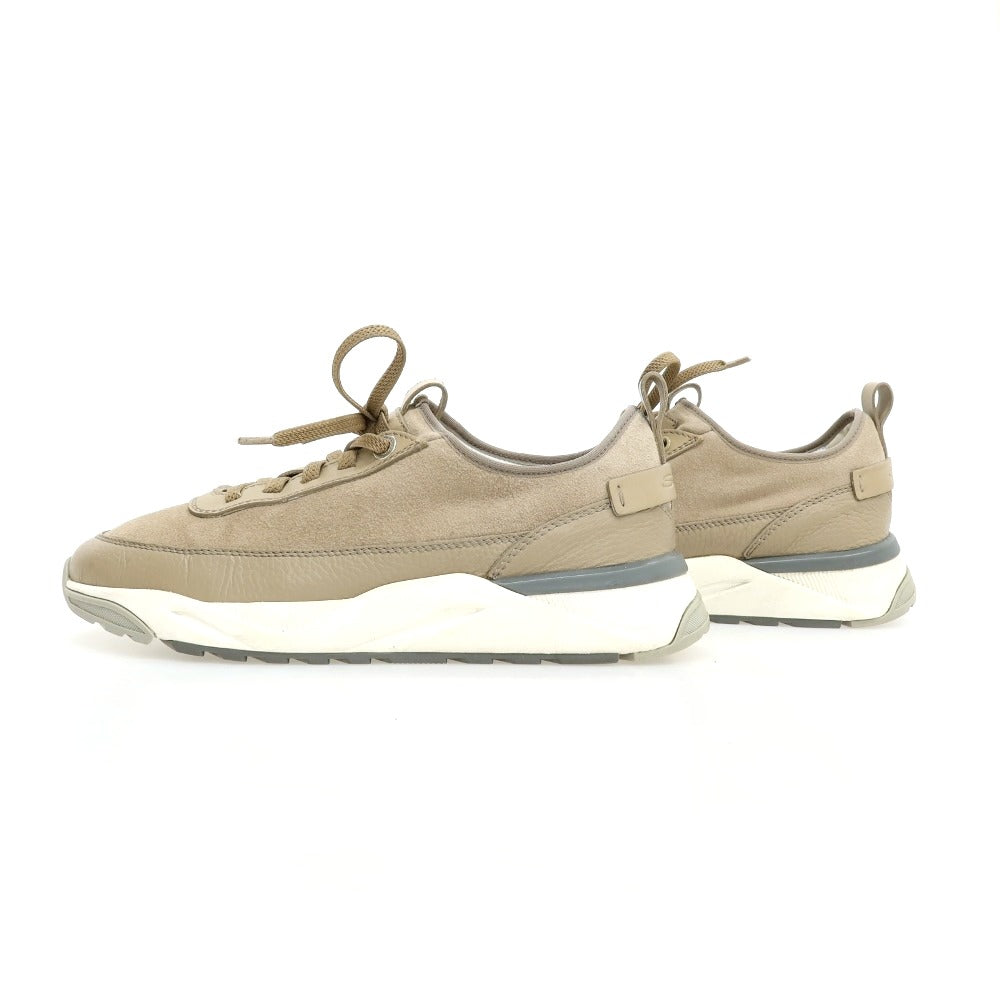 【中古】サントーニ Santoni レザー スニーカー グレージュ【サイズ5 1/2】【 状態ランクB 】【 メンズ 】