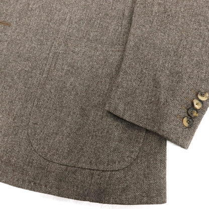 【中古】イザイア ISAIA ウールコットンカシミヤ 2B テーラードジャケット グレイッシュブラウン【 50 】【 状態ランクB 】【 メンズ 】