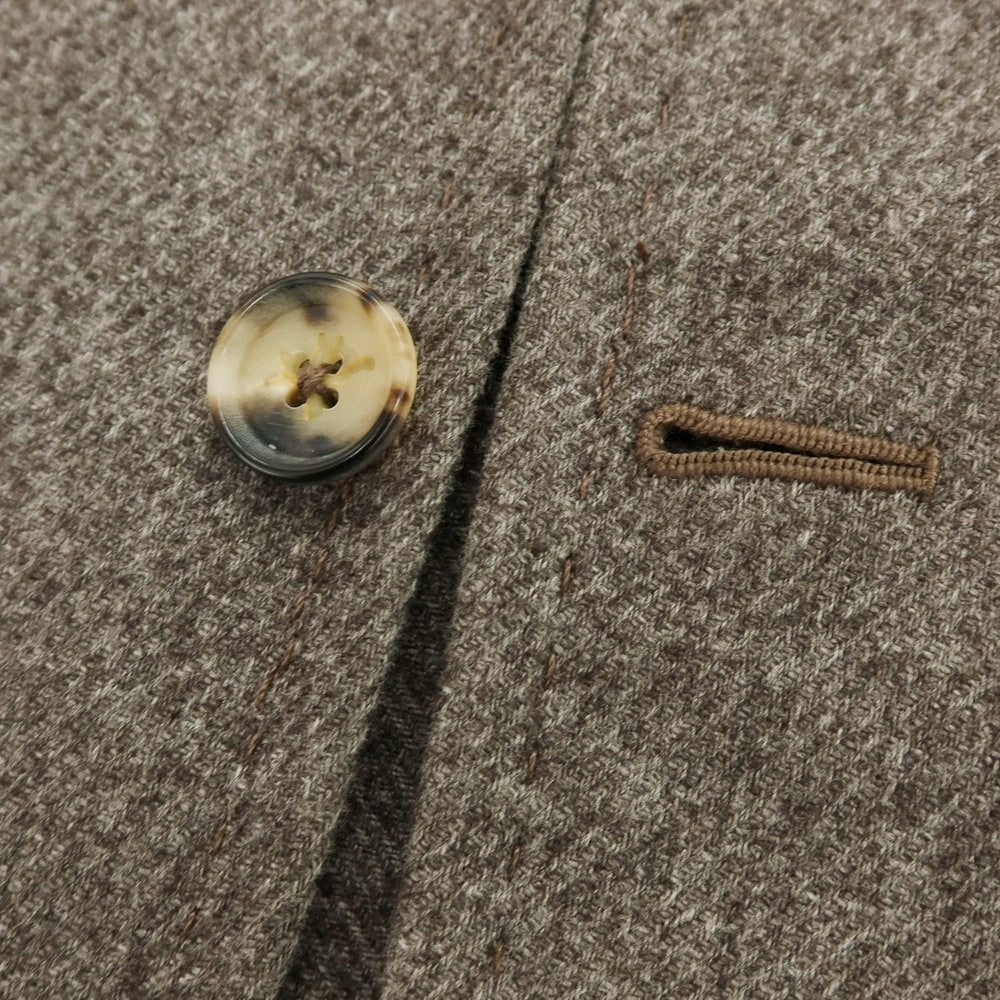 【中古】イザイア ISAIA ウールコットンカシミヤ 2B テーラードジャケット グレイッシュブラウン【 50 】【 状態ランクB 】【 メンズ 】