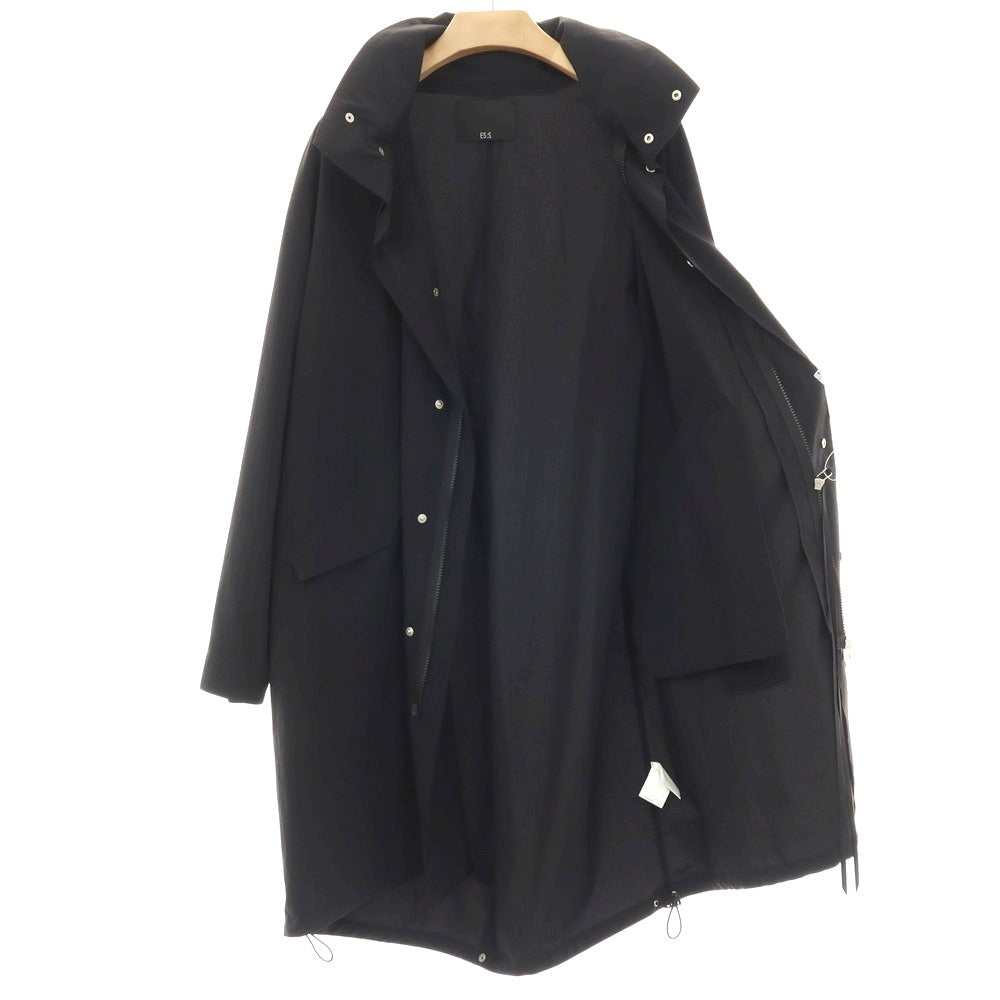 【中古】エス S ポリエステル スタンドカラー ミリタリーコート ブラック【サイズ2】【 状態ランクB 】【 メンズ 】