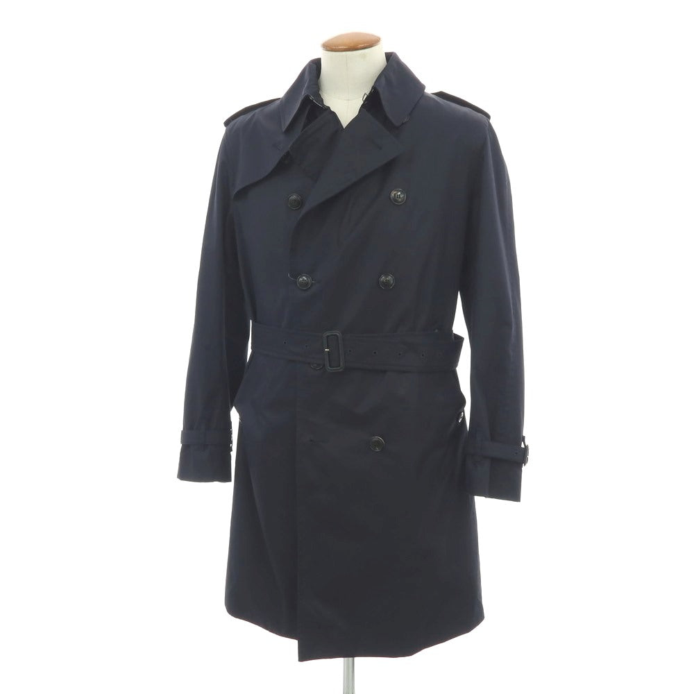 【中古】グレンフェル GRENFELL コットン トレンチコート ネイビー【 40 】【 状態ランクB 】【 メンズ 】
