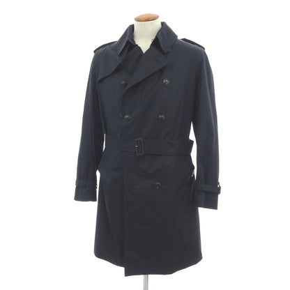 【中古】グレンフェル GRENFELL コットン トレンチコート ネイビー【 40 】【 状態ランクB 】【 メンズ 】