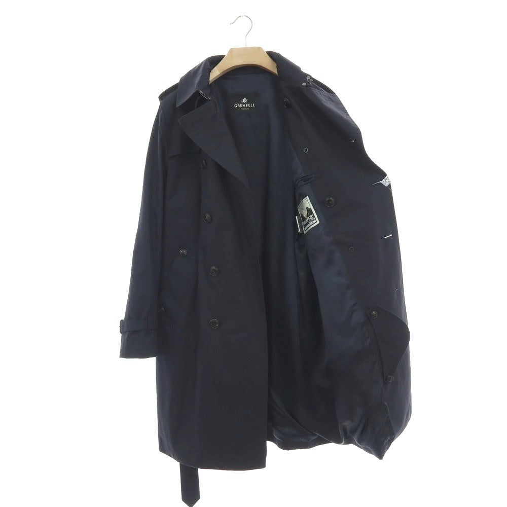 【中古】グレンフェル GRENFELL コットン トレンチコート ネイビー【 40 】【 状態ランクB 】【 メンズ 】