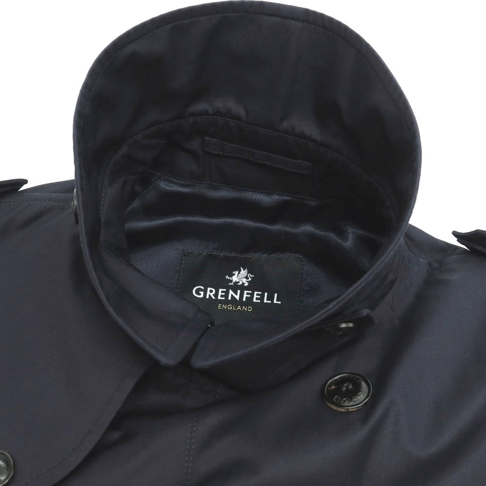 【中古】グレンフェル GRENFELL コットン トレンチコート ネイビー【 40 】【 状態ランクB 】【 メンズ 】