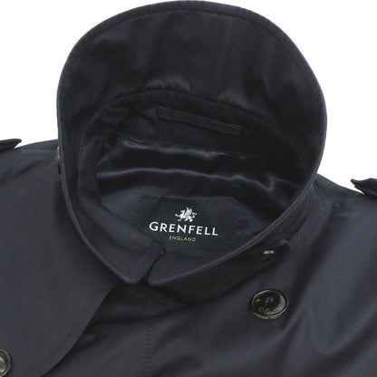 【中古】グレンフェル GRENFELL コットン トレンチコート ネイビー【 40 】【 状態ランクB 】【 メンズ 】