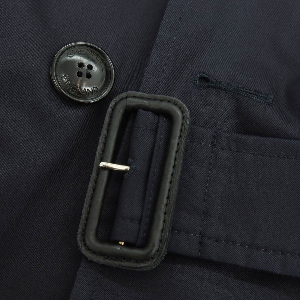 【中古】グレンフェル GRENFELL コットン トレンチコート ネイビー【 40 】【 状態ランクB 】【 メンズ 】