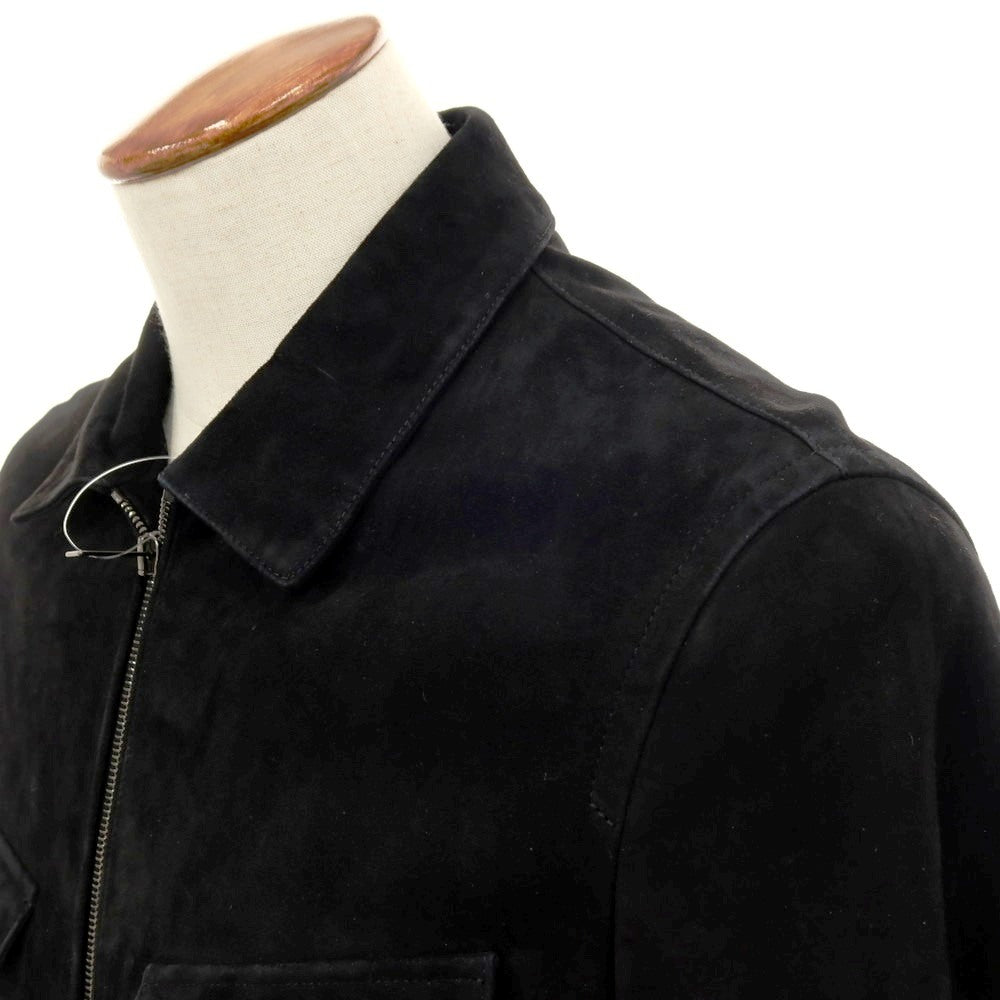 【中古】モレック MOLEC ラムスエード ダブルジップ レザーブルゾン ブラック【 48 】【 状態ランクB 】【 メンズ 】
