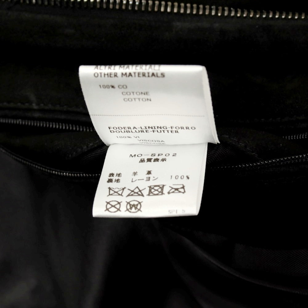 【中古】モレック MOLEC ラムスエード ダブルジップ レザーブルゾン ブラック【 48 】【 状態ランクB 】【 メンズ 】