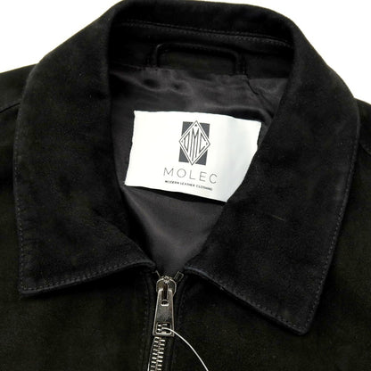 【中古】モレック MOLEC ラムスエード ダブルジップ レザーブルゾン ブラック【 48 】【 状態ランクB 】【 メンズ 】