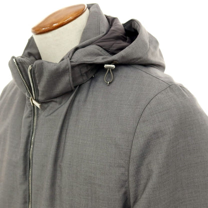 【中古】ムーレー MOORER ALBINI-PUM ポリエステルレーヨン ダブルジップ ダウンジャケット グレー【 48 】【 状態ランクA 】【 メンズ 】