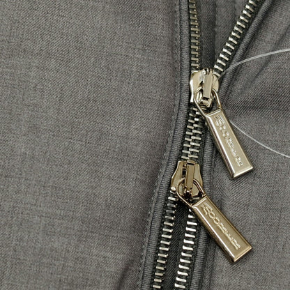 【中古】ムーレー MOORER ALBINI-PUM ポリエステルレーヨン ダブルジップ ダウンジャケット グレー【 48 】【 状態ランクA 】【 メンズ 】