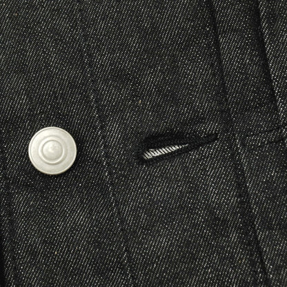 【中古】クロスクローゼット crossclothet ストレッチ コットン デニムジャケット ブラック【 2 】【 状態ランクC 】【 メンズ 】