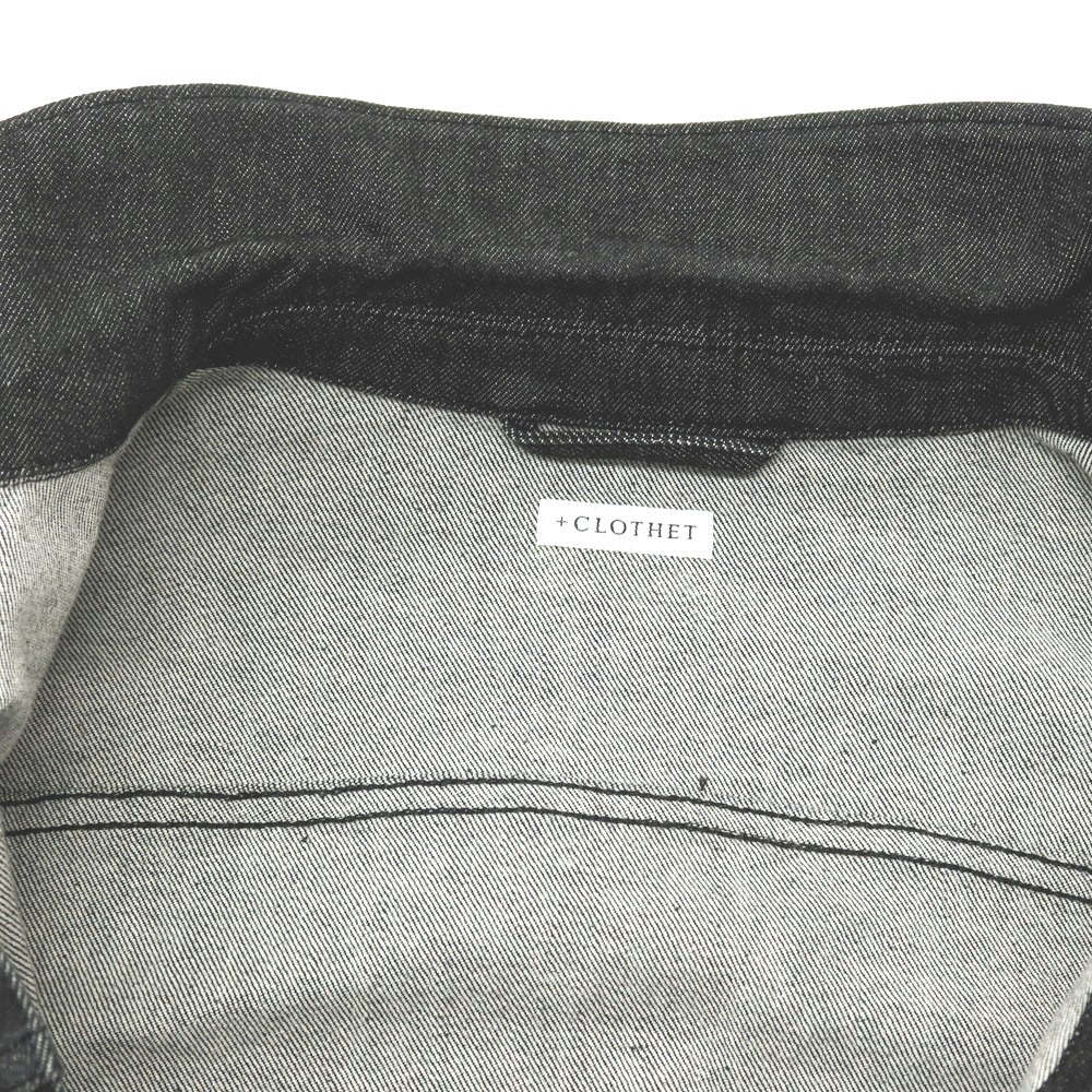 【中古】クロスクローゼット crossclothet ストレッチ コットン デニムジャケット ブラック【 2 】【 状態ランクC 】【 メンズ 】