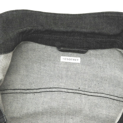 【中古】クロスクローゼット crossclothet ストレッチ コットン デニムジャケット ブラック【 2 】【 状態ランクC 】【 メンズ 】