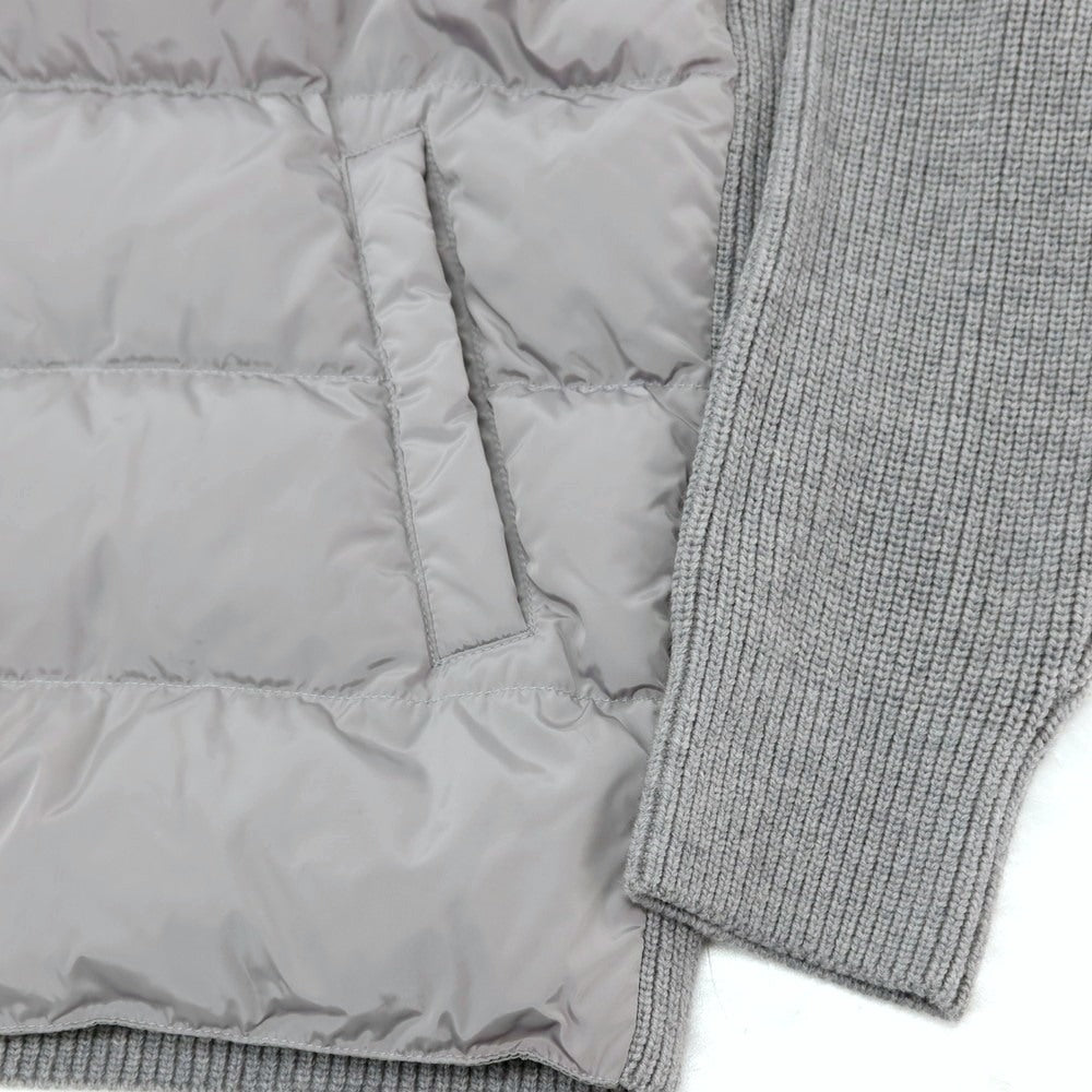 【中古】ヘルノ Herno ニット ダブルジップ ダウンジャケット グレー【 48 】【 状態ランクB 】【 メンズ 】