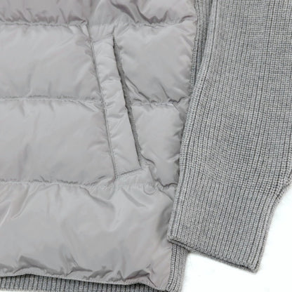 【中古】ヘルノ Herno ニット ダブルジップ ダウンジャケット グレー【 48 】【 状態ランクB 】【 メンズ 】