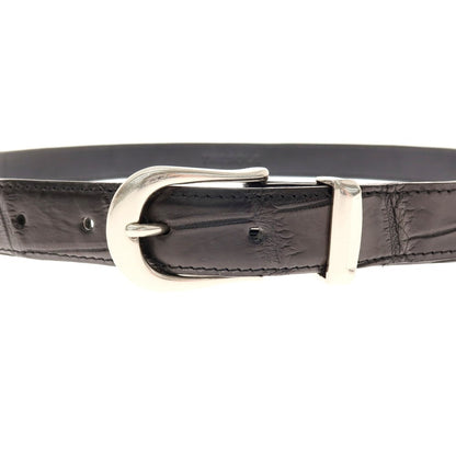 【中古】ザソール THE SOLE クロコダイル ベルト ブラック【 90 】【 状態ランクB 】【 メンズ 】