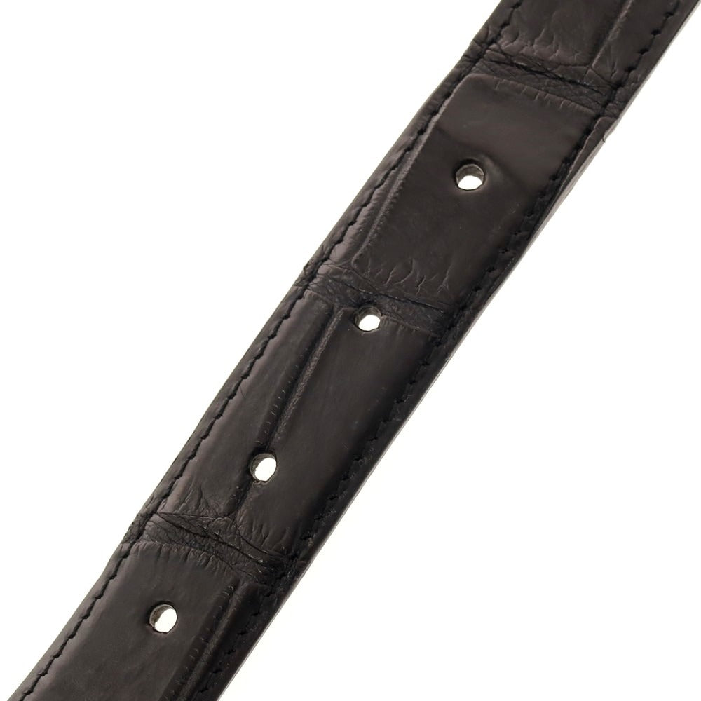 【中古】ザソール THE SOLE クロコダイル ベルト ブラック【 90 】【 状態ランクB 】【 メンズ 】