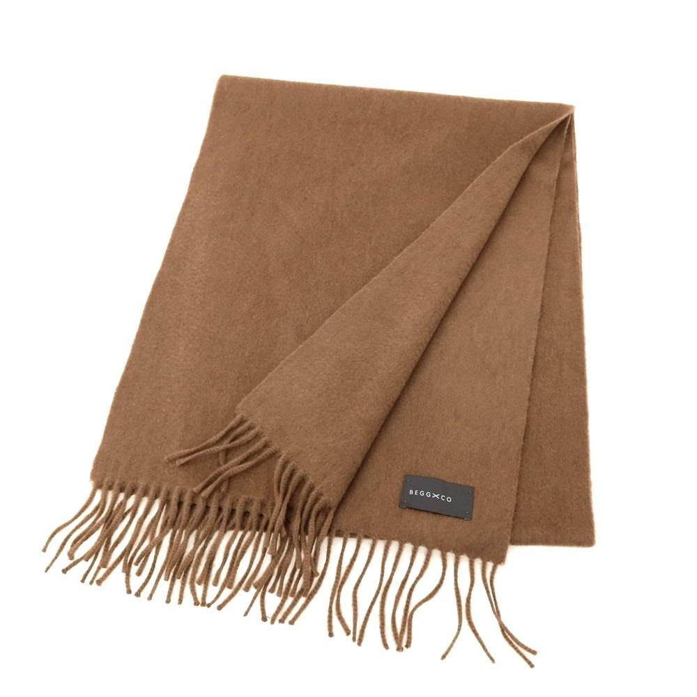 【中古】ベグアンドコー BEGG&amp;CO カシミヤ マフラー ブラウン【 状態ランクB 】【 メンズ 】