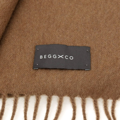 【中古】ベグアンドコー BEGG&amp;CO カシミヤ マフラー ブラウン【 状態ランクB 】【 メンズ 】