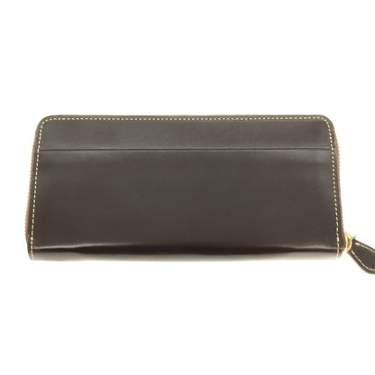 【中古】ガンゾ GANZO ブライドルレザー 長財布 ダークブラウン【 状態ランクB 】【 メンズ 】