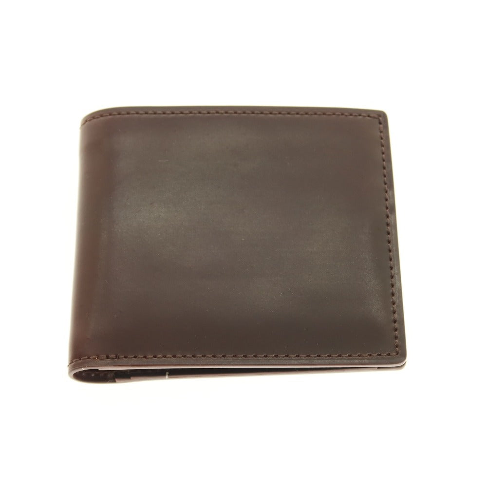 【中古】ガンゾ GANZO シェルコードバン 二つ折り財布 バーガンディ【 状態ランクA 】【 メンズ 】