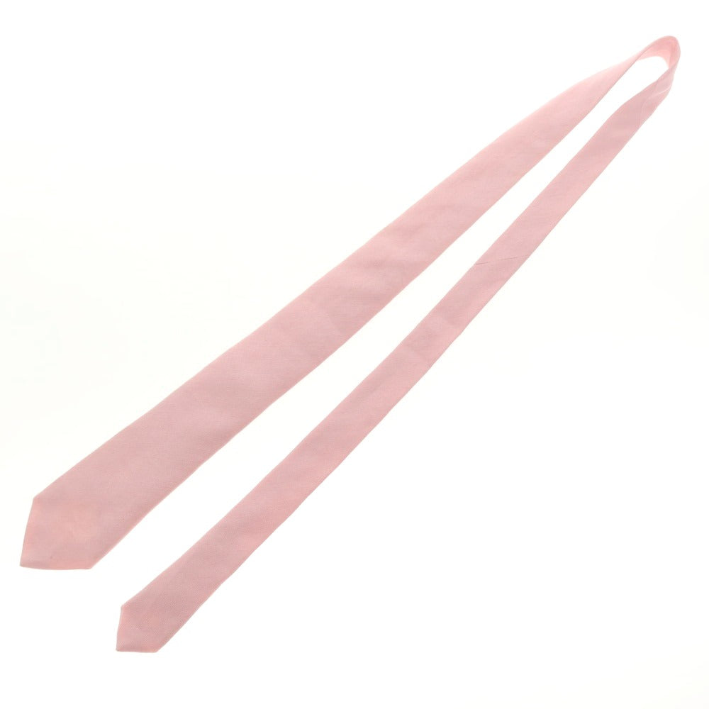 【中古】エリコフォルミコラ ERRICO FORMICOLA リネンシルク 無地ネクタイ ピンク【 状態ランクC 】【 メンズ 】[DPD]
