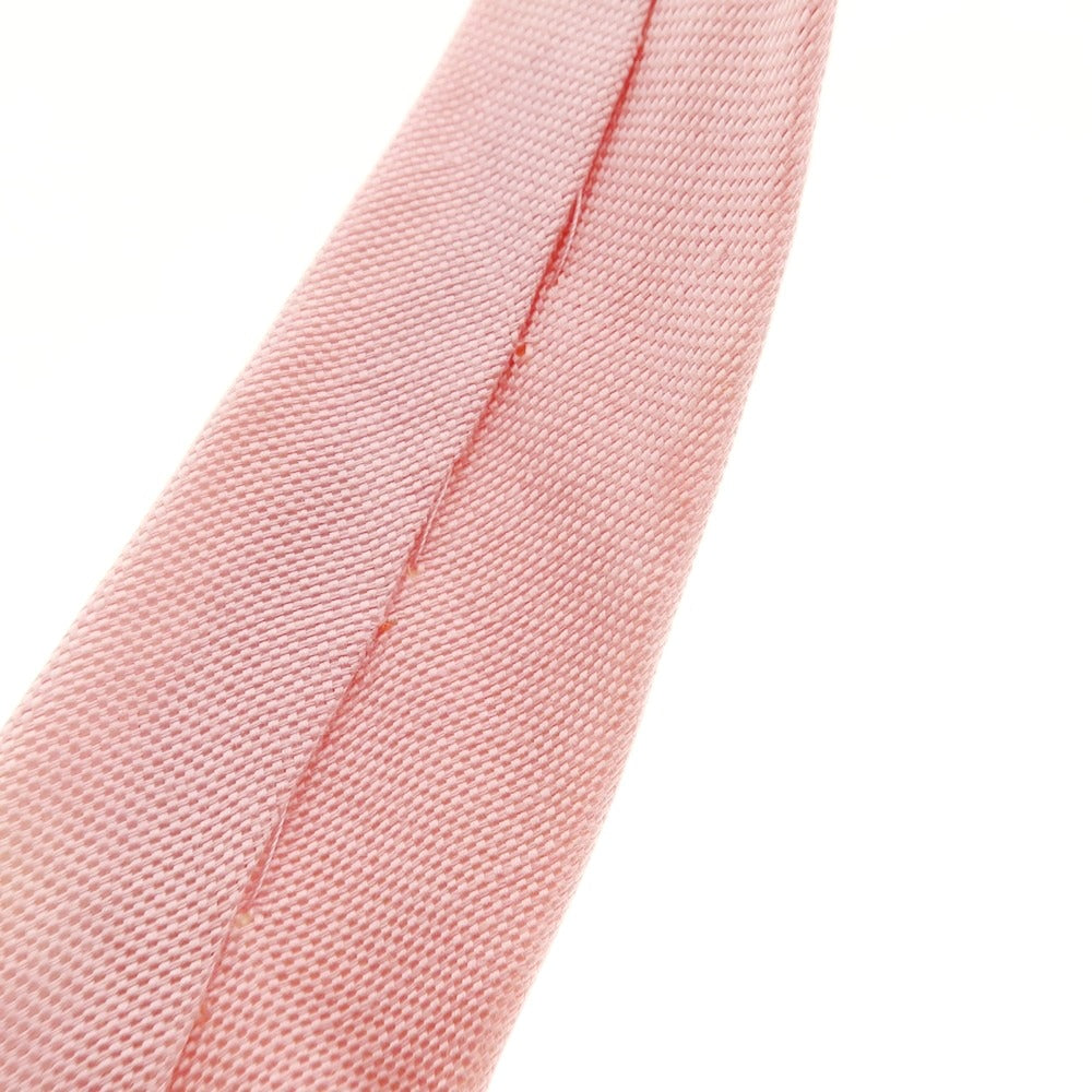 【中古】エリコフォルミコラ ERRICO FORMICOLA リネンシルク 無地ネクタイ ピンク【 状態ランクC 】【 メンズ 】