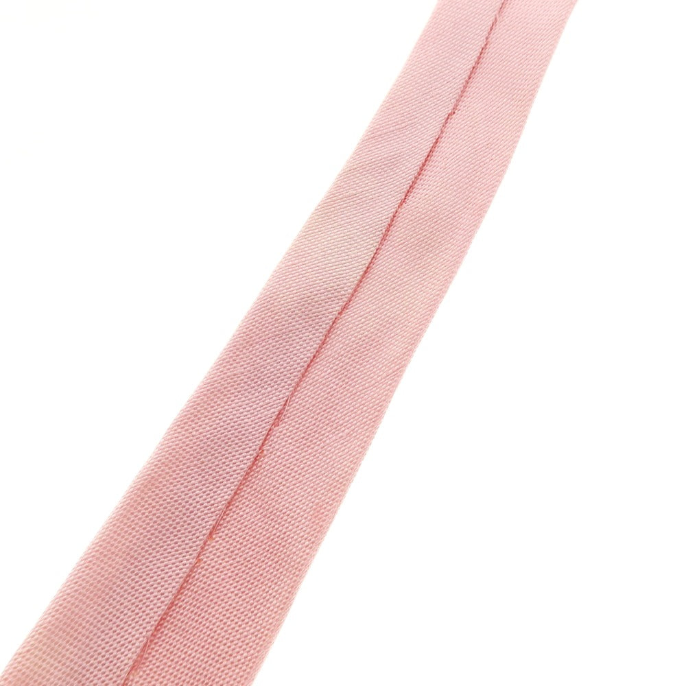 【中古】エリコフォルミコラ ERRICO FORMICOLA リネンシルク 無地ネクタイ ピンク【 状態ランクC 】【 メンズ 】[DPD]