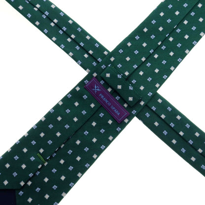 【中古】フランコ スパダ Franco Spada シルク 小紋柄ネクタイ グリーン【 状態ランクB 】【 メンズ 】