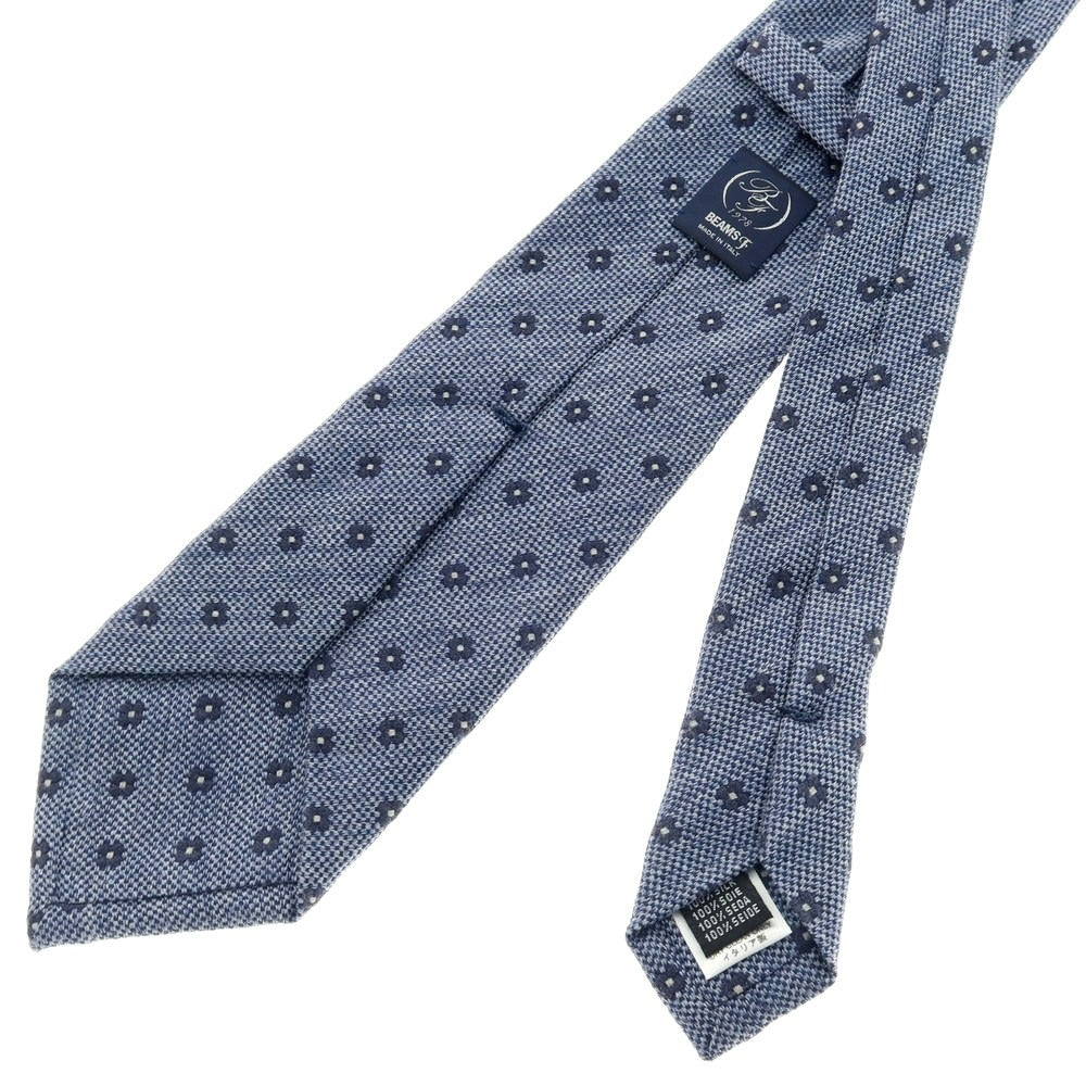 【中古】ビームスエフ BEAMS F シルク 小紋柄ネクタイ ライトネイビー【 状態ランクB 】【 メンズ 】
