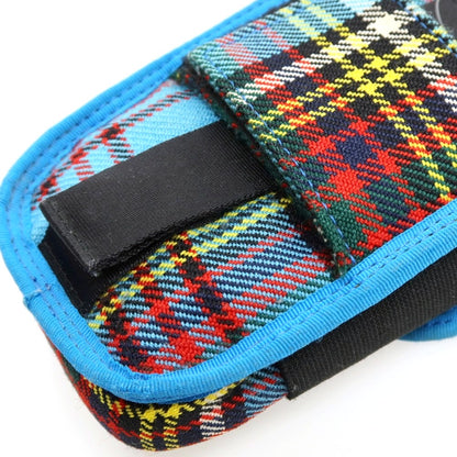 【中古】ジュンヤワタナベ マン JUNYA WATANABE MAN × PORTER ウール チェック ポーチ ブルーxマルチカラー【 状態ランクC 】【 メンズ 】