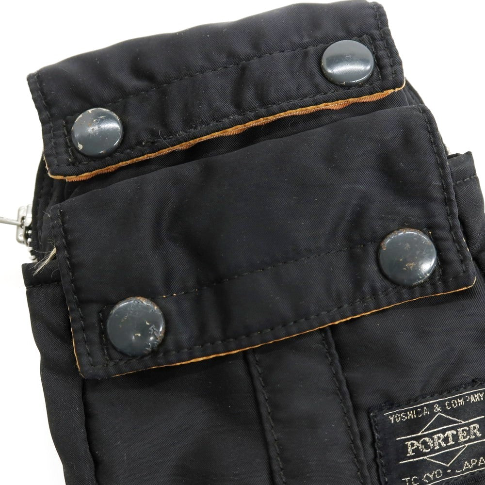 【中古】ポーター PORTER BEAMS別注 ナイロン系 ポーチ ブラックxオレンジ【 状態ランクC 】【 メンズ 】