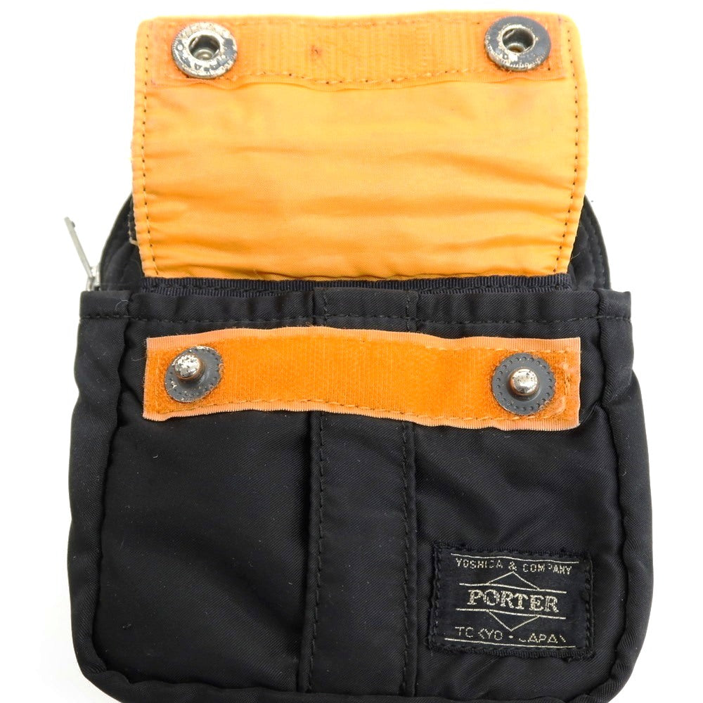 【中古】ポーター PORTER BEAMS別注 ナイロン系 ポーチ ブラックxオレンジ【 状態ランクC 】【 メンズ 】