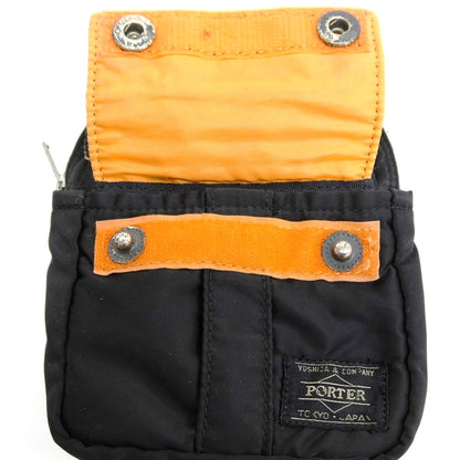 【中古】ポーター PORTER BEAMS別注 ナイロン系 ポーチ ブラックxオレンジ【 状態ランクC 】【 メンズ 】