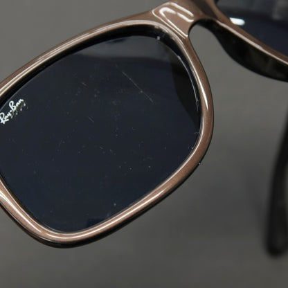 【中古】レイバン Ray-Ban JUSTIN セルフレーム サングラス メタリックブラウンxブラック【サイズ54□17 140】【 状態ランクC 】【 メンズ 】