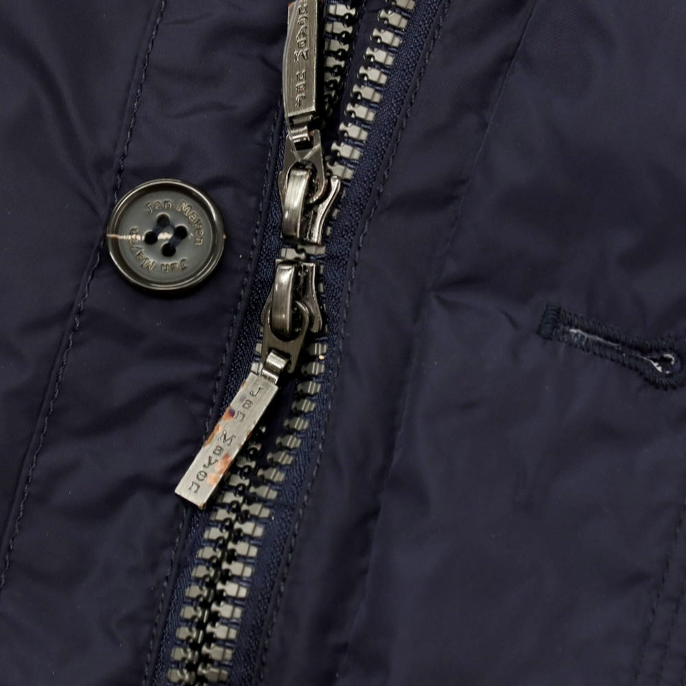 【中古】ヤンマイエン JAN MAYEN ナイロン スタンドカラー ダウンジャケット ネイビー【 50 】【 状態ランクA 】【 メンズ 】