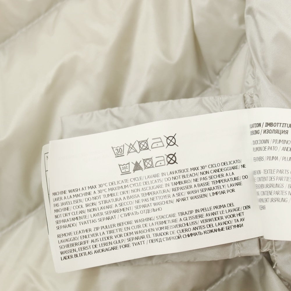 【中古】ウールリッチ WOOLRICH ナイロン スタンドカラー ダブルジップ ダウンジャケット オフホワイト【 サイズM 】【 状態ランクA 】【 メンズ 】 [APD]