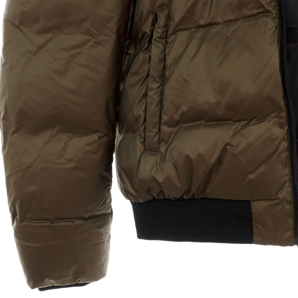 【中古】【未使用】エンポリオ アルマーニ EMPORIO ARMANI ナイロン ダウンジャケット オリーブグリーンxブラック【 サイズ50 】【 状態ランクS 】【 メンズ 】 [APD]